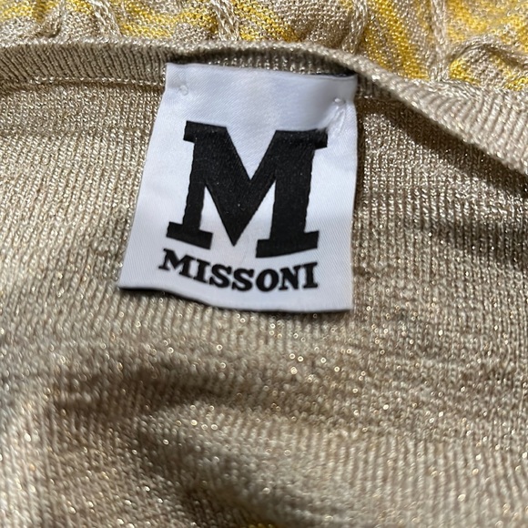 Missoni Dress 44 Gold Ombré Knit Patterned Sheath - Picture 2 of 11